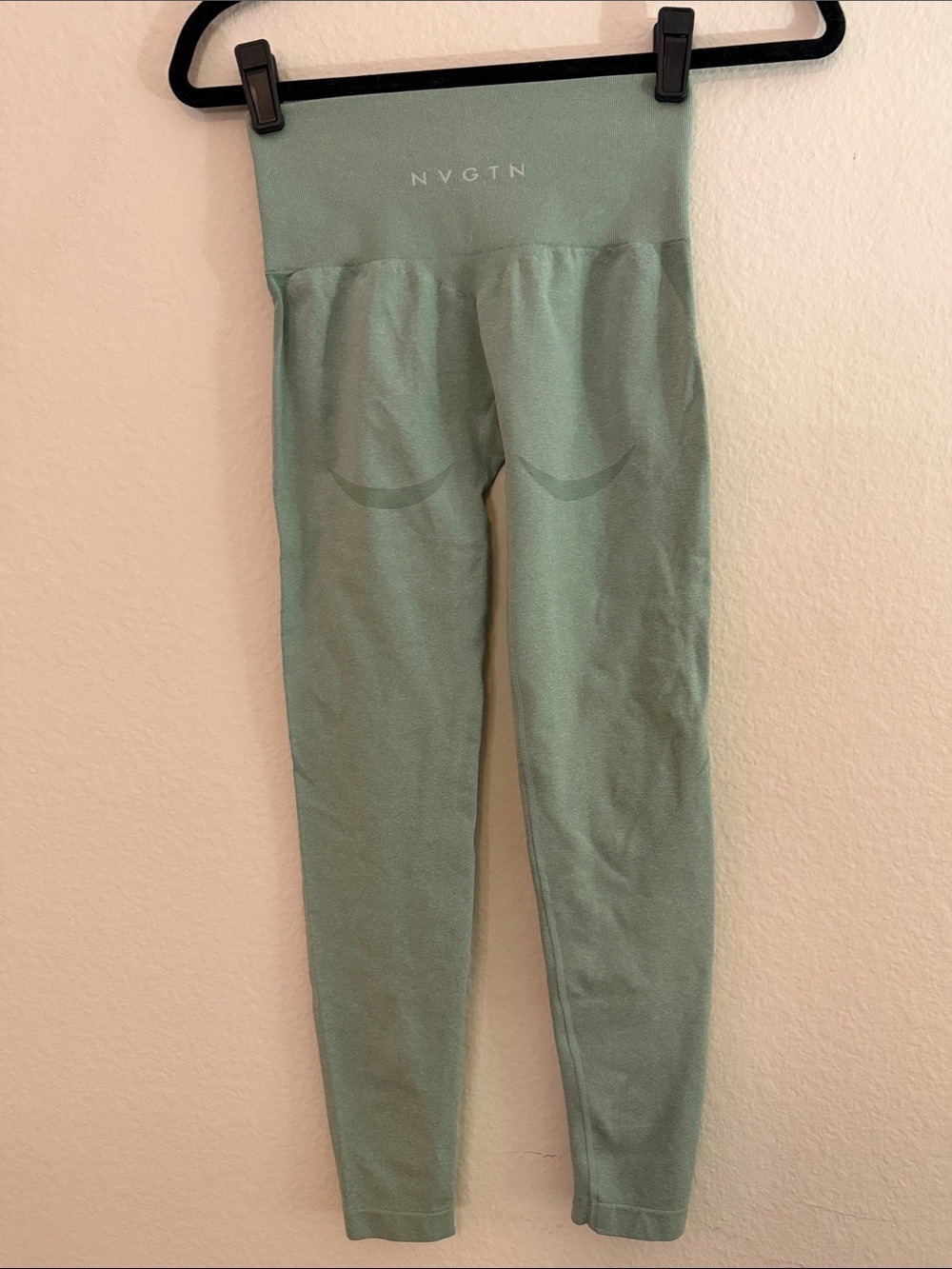 NVGTN Sage Green Seamless High Waist Leggings - Picture 2 of 3